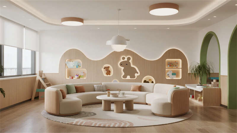 自然童趣與簡約美學融合，合肥親子度假民宿裝修設計效果圖