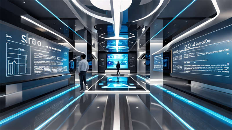 合肥3000平辦公樓展廳裝修設計效果圖欣賞