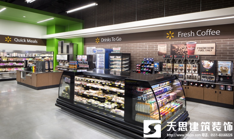 合肥比那里的裝修設計時尚與實用的結合，便利店裝修，便利店設計